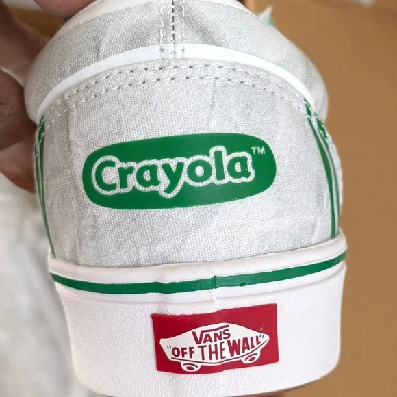 Vans Men's White and Green Casual Sneakers - Picture 2 of 8